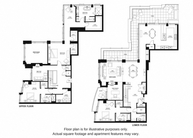 Floor plan for 3 beds, 3.5 baths, 4115 sqft